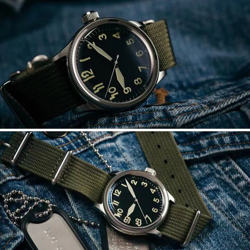 20 22MM Braided Nylon Strap, Green, Gray, Blue, Soft Breathable Watchband for Men, High Density Bracelet