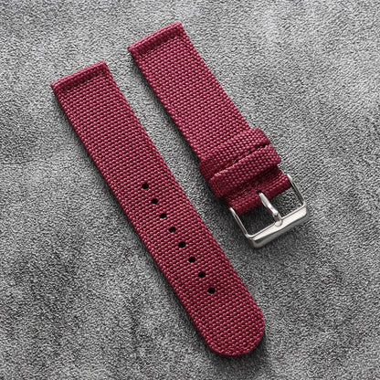 Quick-release canvas watch strap, made of nylon, 18mm, 20mm, 22mm, 24mm, for men and women, replacement straps for smartwatch accessories