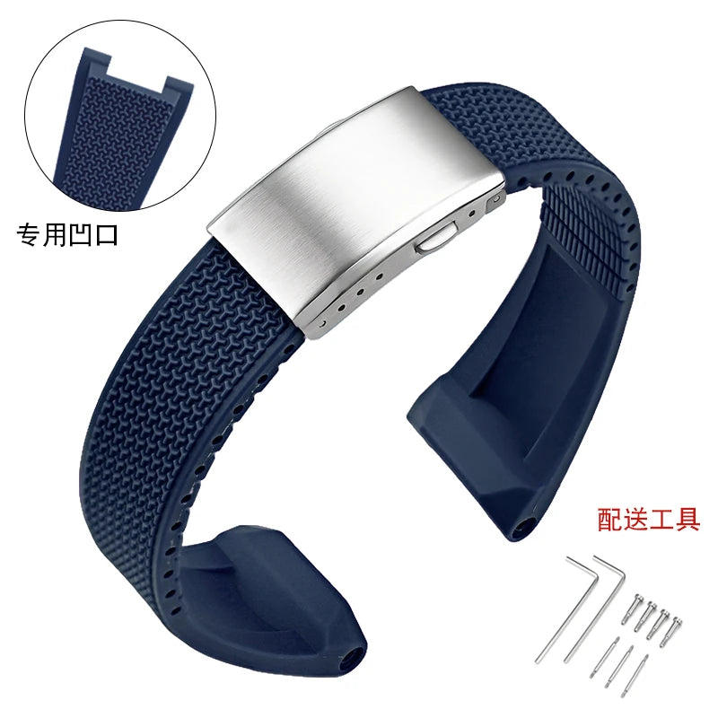 Bracelet de remplacement en Silicone liquide souple pour Casio G-SHOCK GST-B100 / GST-S110 / GST-S130 / GST-400G, bracelet de montre série G-STEEL