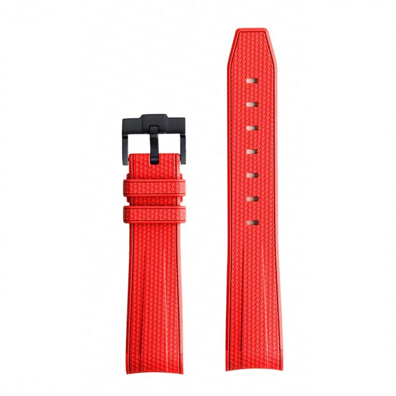 Bracelet de montre en caoutchouc et Silicone, 20mm, pour Omega X Swatch Joint MoonSwatch, pour Seamaster 300, pour hommes et femmes, extrémité incurvée