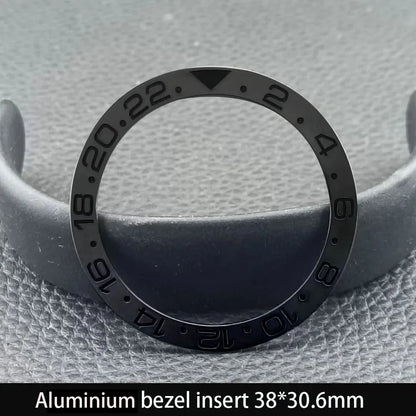 38mm x 30.6mm Sloped Ceramic Bezel GMT and Diving Watch Insert for 40mm Men's Watch Replacement Watch Bezel Inserts