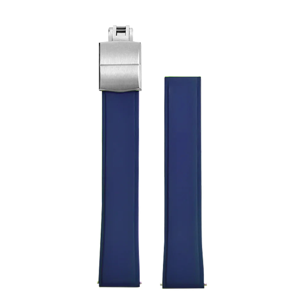 CTS – bracelets de montre FPM en caoutchouc fluoré, 19/20/21/22mm, boucle papillon à dégagement rapide, ceintures de plongée souples unisexes découpées à la taille