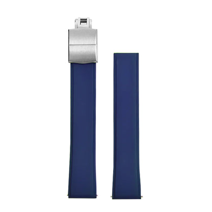 CTS – bracelets de montre FPM en caoutchouc fluoré, 19/20/21/22mm, boucle papillon à dégagement rapide, ceintures de plongée souples unisexes découpées à la taille