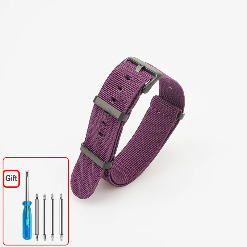 Cinturino per orologio NATO, paracadute in nylon elastico