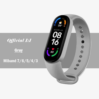 Official silicone strap for Xiaomi Mi Band 4 5 6 7, sports watch, Miband4 Miband7 Correa Mi band 3 4 5 6 7 bands