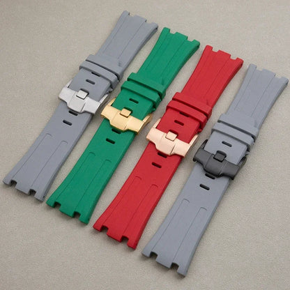 Bracelet de montre en caoutchouc FKM souple de 28mm, adapté au bracelet de montre AP Audemars Piguet, cadran de 42mm, boucle à ardillon 15703 15710