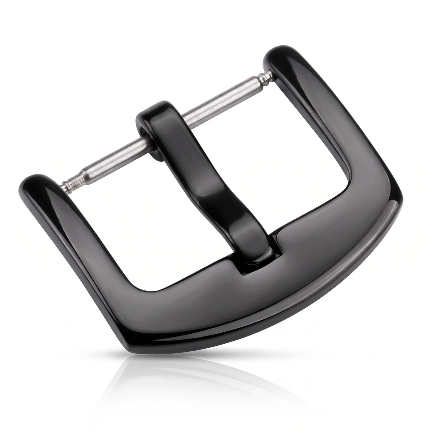 Bracelet de montre en métal pour hommes, boucle 16 18 20 22 24mm, argent, noir, or, fermoir en acier inoxydable, accessoires