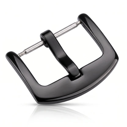 Bracelet de montre en métal pour hommes, boucle 16 18 20 22 24mm, argent, noir, or, fermoir en acier inoxydable, accessoires