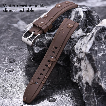 FKM bracelet de montre en caoutchouc à dégagement rapide bracelets de montre 18mm 19mm 20mm 21mm 22mm 23mm 24mm étanche plongée hommes montres accessoires
