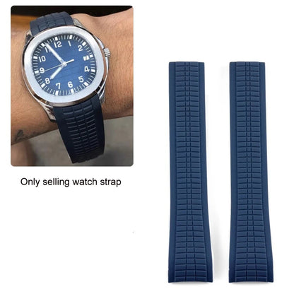 Bracelet de montre 21mm pour Patek - Caoutchouc Premium - Boucle Déployante