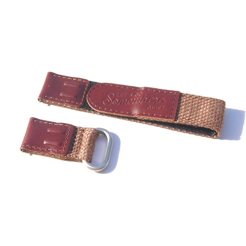 Men's Genuine Leather and Nylon Watch Strap, Quick Release, 20mm, 22mm
