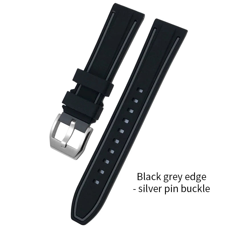 Bracelet de montre en silicone coloré pour IWC Omega Longines Tudor Breitling, bracelet de montre en caoutchouc souple, haute qualité, 19mm, 20mm, 21mm, 22mm