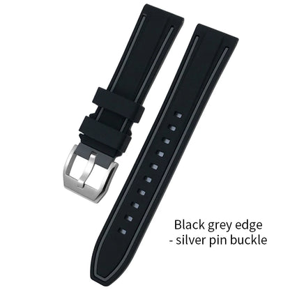Bracelet de montre en silicone coloré pour IWC Omega Longines Tudor Breitling, bracelet de montre en caoutchouc souple, haute qualité, 19mm, 20mm, 21mm, 22mm