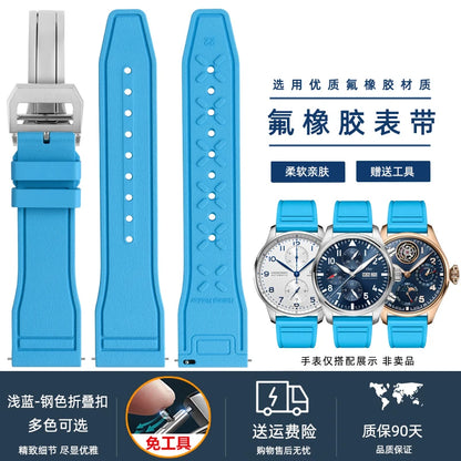 Cinturino per orologio in silicone morbido 20 mm 21 mm 22 mm per IWC Pilot | Cinturino sportivo a sgancio rapido | Sostituzione unisex impermeabile del cinturino in gomma