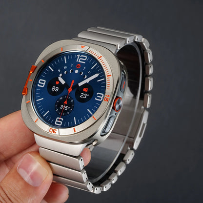 Titanium Magnetic Bracelet + Metal Protective Case for Samsung Galaxy Watch Ultra 47mm