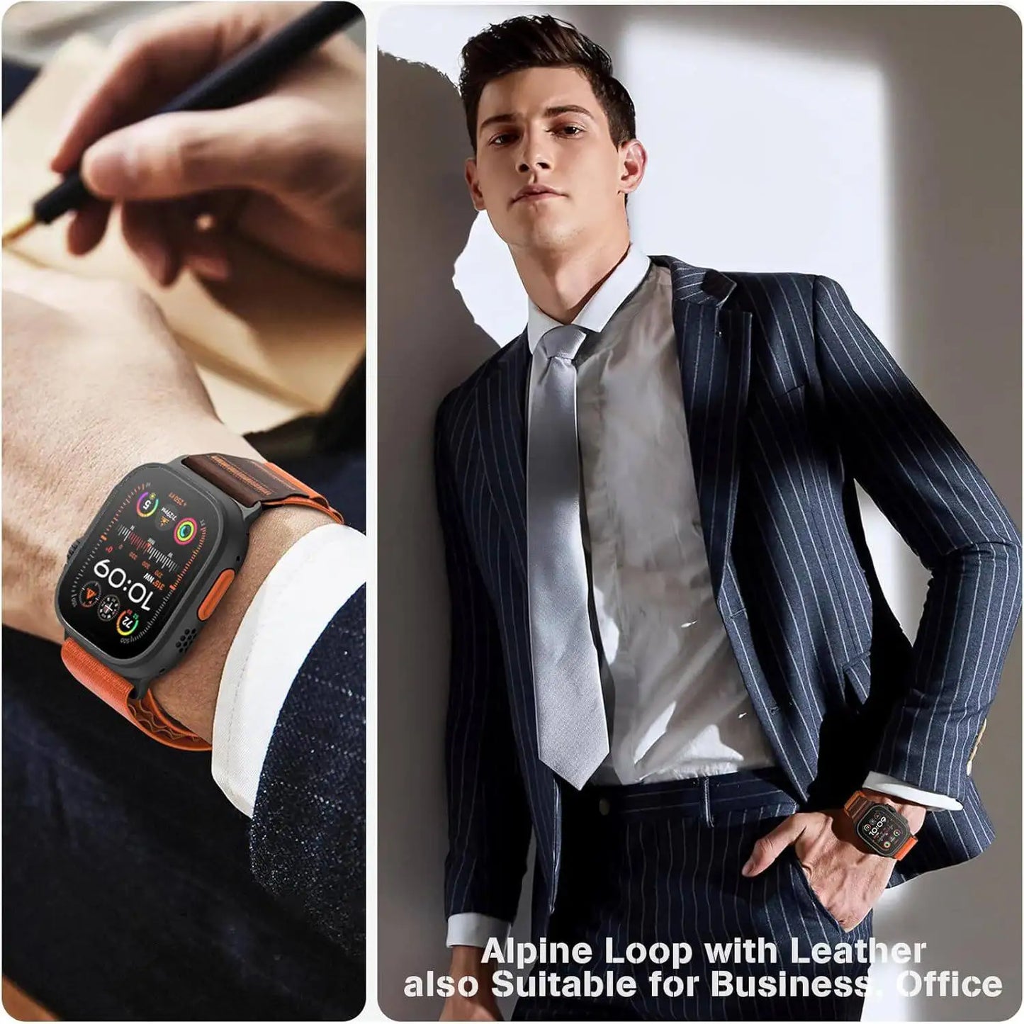 Bracelet en cuir Alpine Loop pour Apple Watch Ultra Series 11 10 9 8 7 6 5 SE