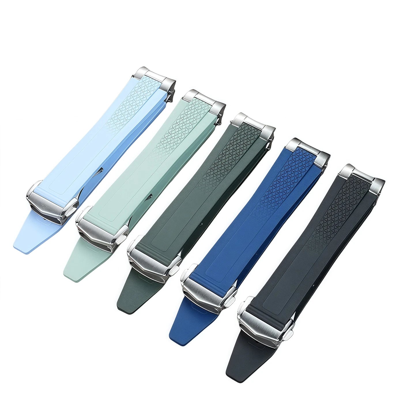 Cinturino per orologio in gomma fluorurata di alta qualità, 21 mm, per Longines Hydroconquest L3 Conquest, cinturino per orologio sportivo subacqueo + interfaccia in metallo