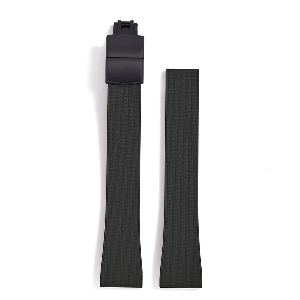 Original Stripess CTS FKM 20mm rubber watch strap for d-elug FKM CTS quick release watch strap silver butterfly buckle cut to size