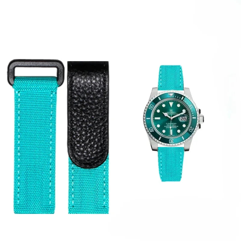 Hochwertiges Nylon-Uhrenarmband für Tudor/Omega/Rolex Daytona Water Ghost, aus Nylon-Canvas, 20 mm