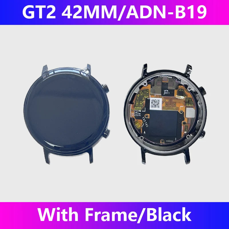 Pour Huawei GT2 assemblage d'écran avec cadre GT2 42/46MM écran de montre LTN-B19 écran d'affichage