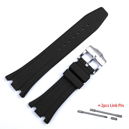Bracelet en caoutchouc 26mm 27mm pour Bracelet de remplacement étanche AP Royal Oak pour Bracelet de montre en Silicone souple GA2100 GA-2110 avec goupille de liaison