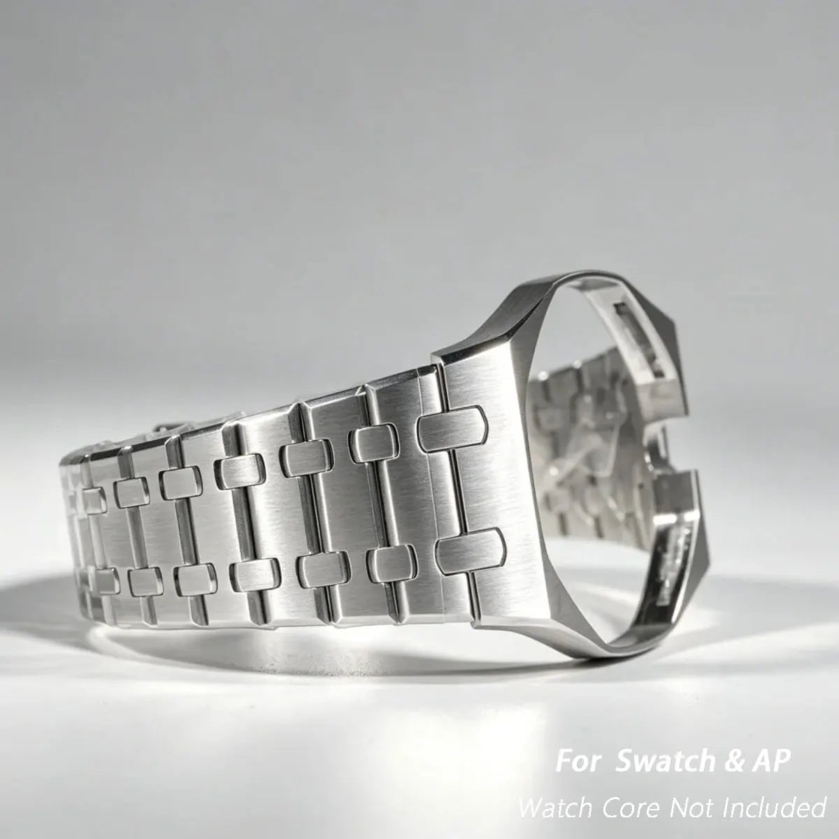 316L Stainless Steel Case and Strap for Swatch X AP Royal Pop, integrated modification accessories to convert a pocket watch into a wrist watch
