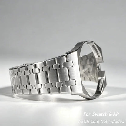 316L Stainless Steel Case and Strap for Swatch X AP Royal Pop, integrated modification accessories to convert a pocket watch into a wrist watch