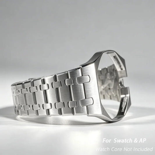 适用于 Swatch x AP Royal POP 的 316L 不锈钢改装套件，豪华表壳及表带改装套件