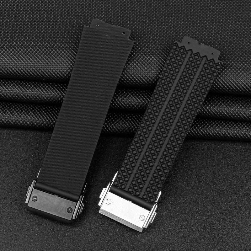 Ремешок для часов HUBLOT BIG BANG, силиконовый, 26 мм x 19 мм, 25 мм x 17 мм, водонепроницаемый, мужской, каучуковый браслет для часов