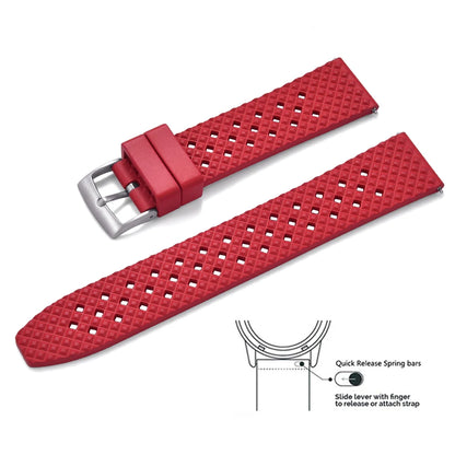 Nouveau bracelet en caoutchouc FKM fluoré nid d'abeille conçu 20mm 22mm bracelets de montre à dégagement rapide pour bracelet de remplacement de montre SRP777J1