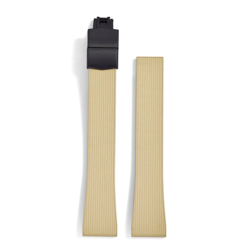 Original Stripess CTS FKM 20mm rubber watch strap for d-elug FKM CTS quick release watch strap silver butterfly buckle cut to size