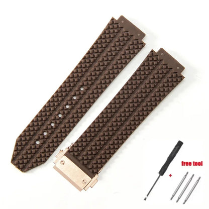 Replacement watch strap for Hublot Big Bang Classic Fusion Bracelet 24*17mm 26*19mm Soft Silicone Rubber Watch Strap