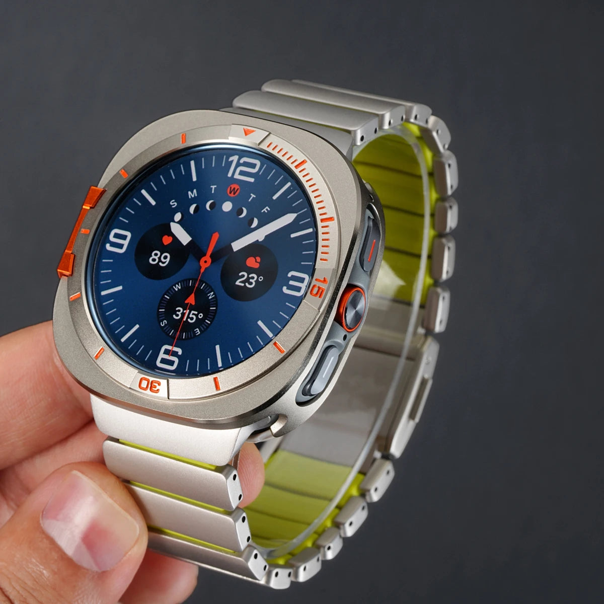Titanium Magnetic Bracelet + Metal Protective Case for Samsung Galaxy Watch Ultra 47mm
