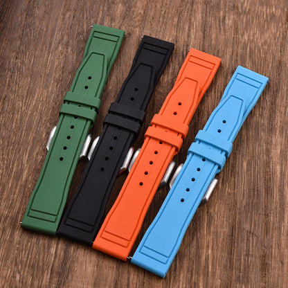 New FKM Fluoro Rubber Straps 20mm 21mm 22mm Quick Release Watch Bands Waterproof Diving Watch Straps for Every Brand Diving Watches