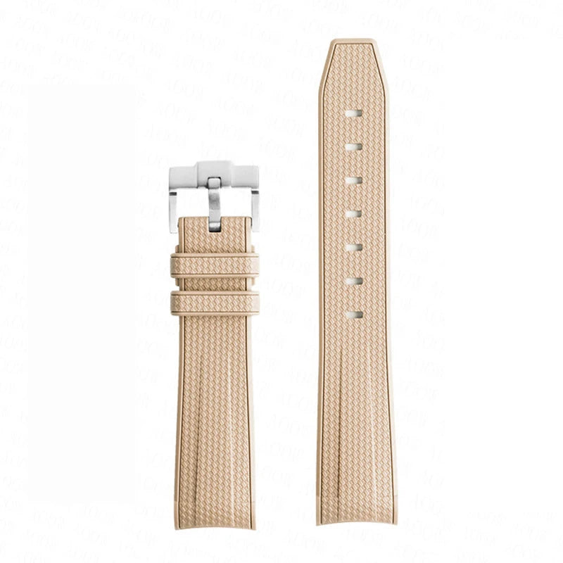 Bracelet de montre en caoutchouc et Silicone, 20mm, pour Omega X Swatch Joint MoonSwatch, pour Seamaster 300, pour hommes et femmes, extrémité incurvée