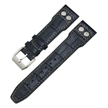 20mm 21mm 22mm Bracelet de montre pour IWC Big Pilot Spitfire TOP GUN marron noir Bracelet de montre Bracelet en cuir véritable Bracelet de montre