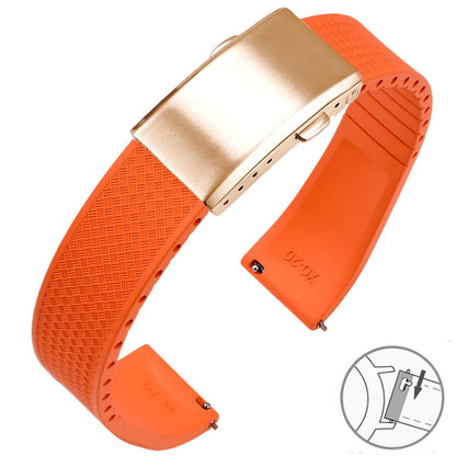 Bracelet montre Racing / Aviateur en caoutchouc Premium - Rapide, Boucle Déployante - A Découper