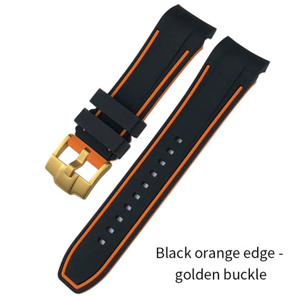 Cinturino per orologio in gomma e silicone con estremità curva da 24 mm, per DIESEL oversize da 57 mm, modelli DZ7395, DZ7396, DZ7435, DZ7313, cinturino morbido colorato
