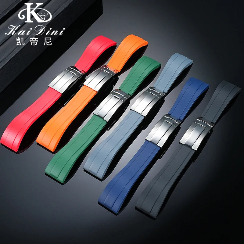 Lien d'extrémité incurvée 20/21/22mm adapté au bracelet TUDOR M79360 M79363, accessoires de bracelet de montre en caoutchouc avec connexion en acier inoxydable