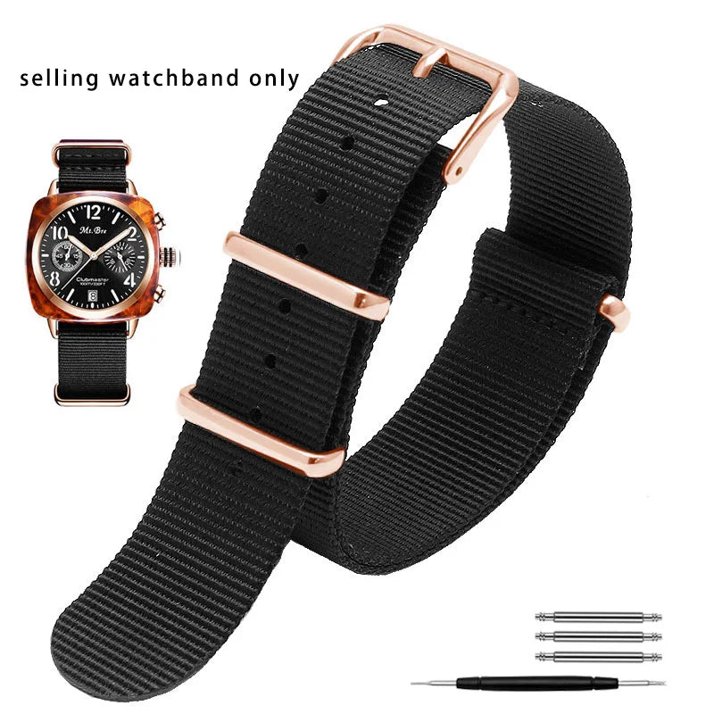 High-quality universal waterproof nylon watch strap, Water mesurost, outdoor, Briston SeATM DW, SeaghydrCitizen, JO18, 20mm