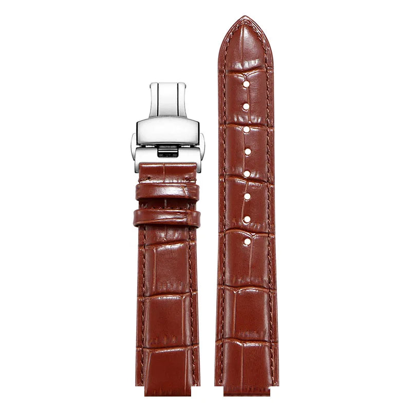 Convex leather watch strap for Ulysse Nardin MARINE 6300 263 6319, men's and women's strap, 24x12MM 26x12MM, blue strap accessory