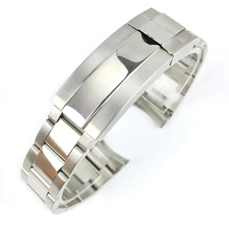 Watch strap for Rolex Submariner Daytona, solid steel - folding clasp