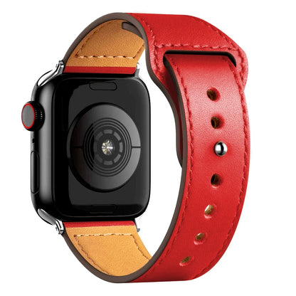 Cinturino in pelle per Apple Watch, Ultra 3, 49mm, 46mm/42mm, 41mm/45mm, 44mm, 40mm, iWatch serie 11 10 9 8 7 4 5 6 se