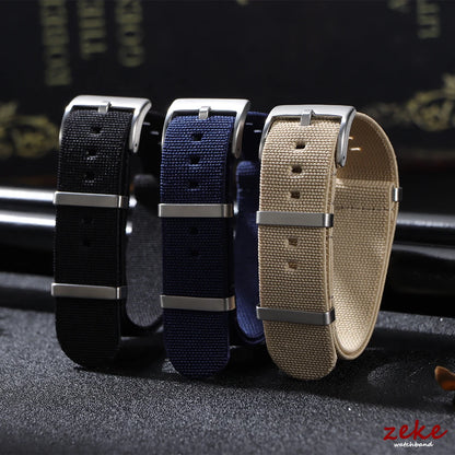 Washable Elastic Nylon Watch Strap for IWC Tissot 60s French Troops Parachute Bag, 18mm 20mm 22mm, Outdoor Sports Bracelet