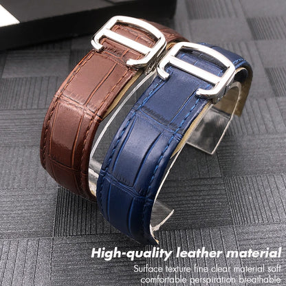 14mm 16mm 18mm 20mm 22mm bracelet de montre en cuir de vachette véritable adapté pour Cartier noir bleu rose bracelet de montre Bracelets outils gratuits
