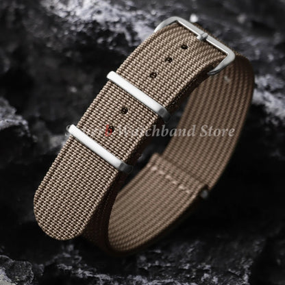 18mm 19mm 20mm 22mm New Ribbed Nylon Watch Strap Green Black Military Watchband for Seiko Army Sport Replacement Belt Strap