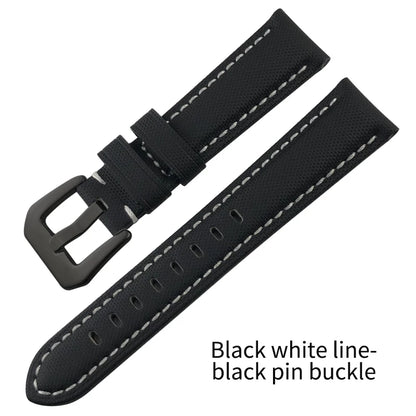 Cinturino per orologio in tela di nylon da uomo, 20mm, 21mm, 22mm, 23mm, 24mm, 25mm, 26mm, per Panerai Seiko Breitling Citizen, cinturino universale in pelle
