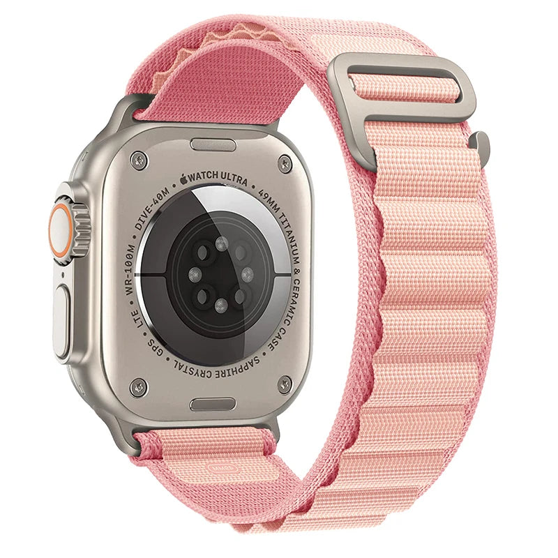 Bracelet à boucle alpine pour Apple watch Ultra 3 2 bandes 49mm 45mm 44mm 40mm 41mm 46mm 42mm Bracelet iWatch série 11 10 SE 9 8 7 6 5 4
