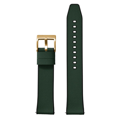 Cinturino in gomma FKM in tela per vela 18mm 19mm 20mm 21mm 22mm 24mm, top FKM a sgancio rapido + base FKM, vestibilità perfetta, cinturino universale piatto per orologio