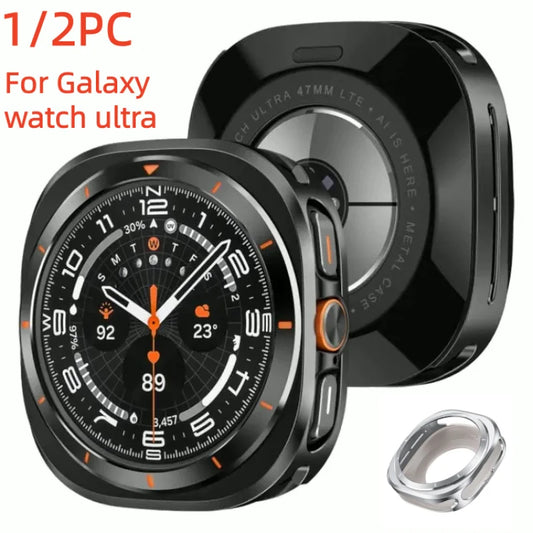 BUSKOZ 1/2件套 三星 Galaxy Watch Ultra 金属保护壳，不含屏幕保护膜，配件